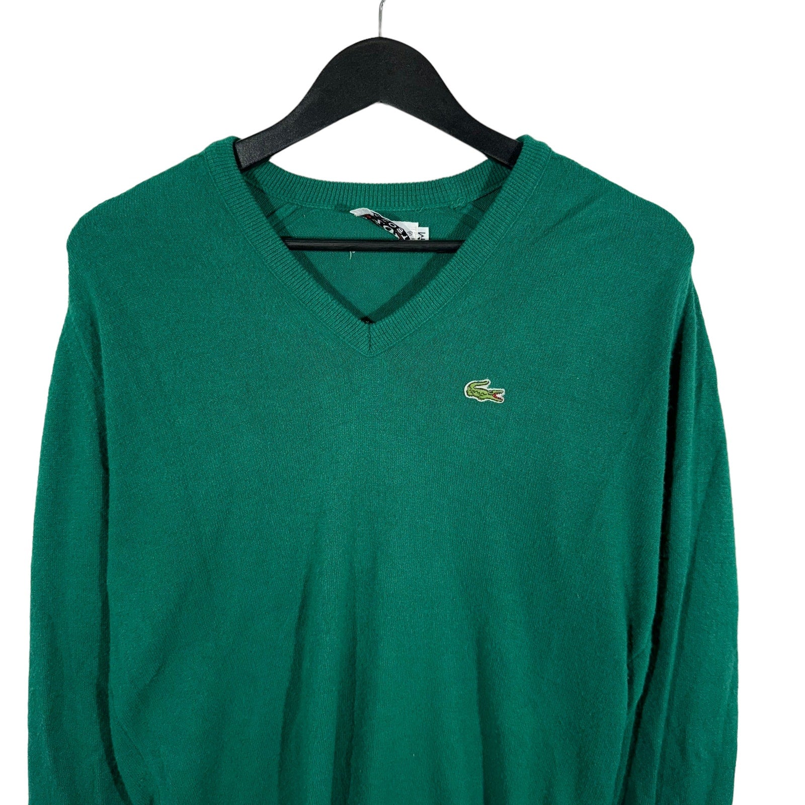 Collection of Vintage Lacoste V-Neck Sweater in a gallery layout