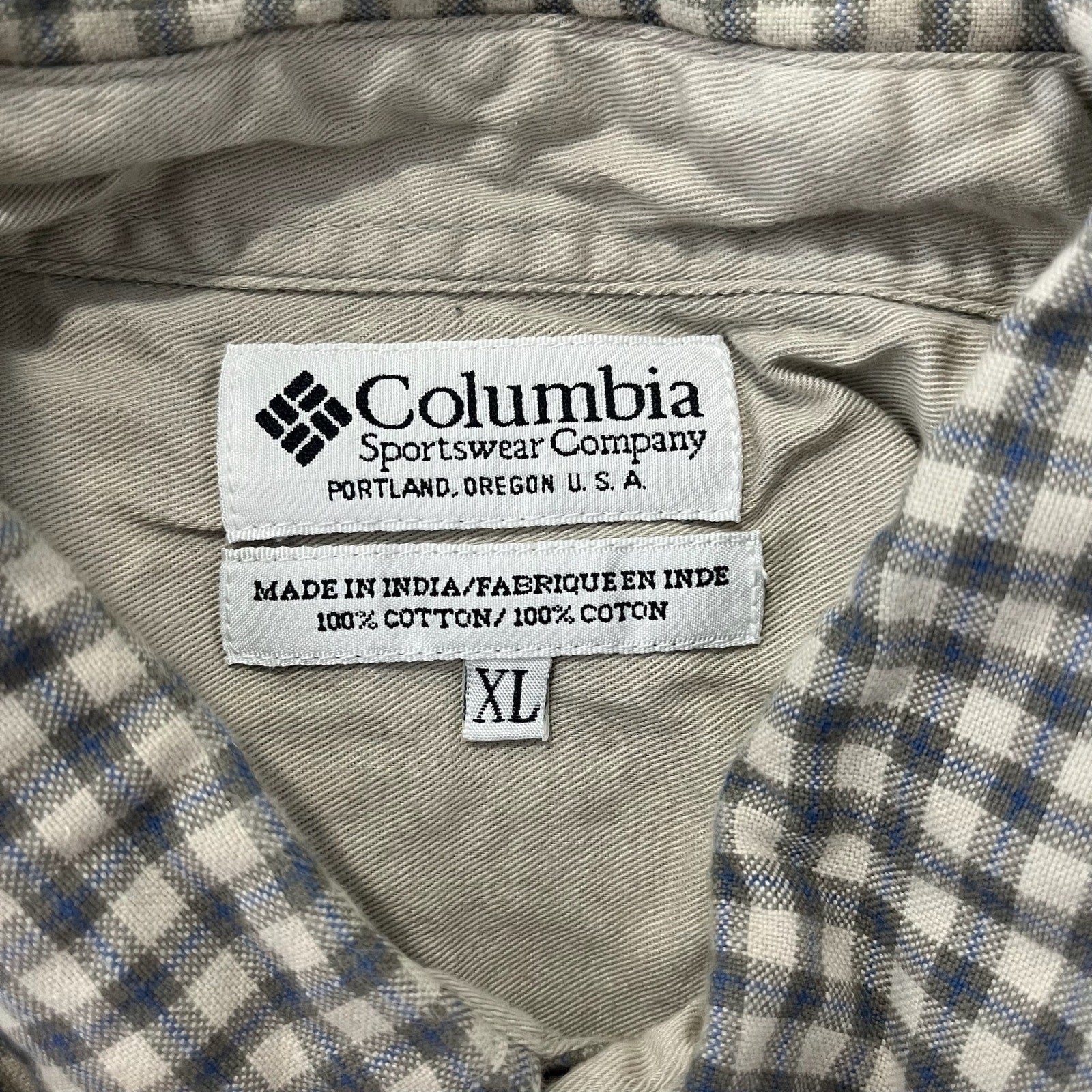 Collection of Columbia Long Sleeve Plaid Button Down in a gallery layout