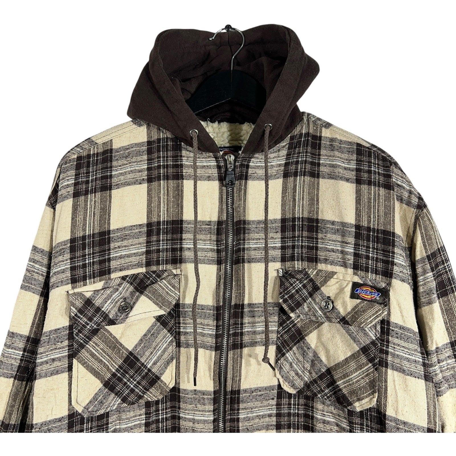 Collection of Dickies Plaid Hooded Workwear Jacket in a gallery layout