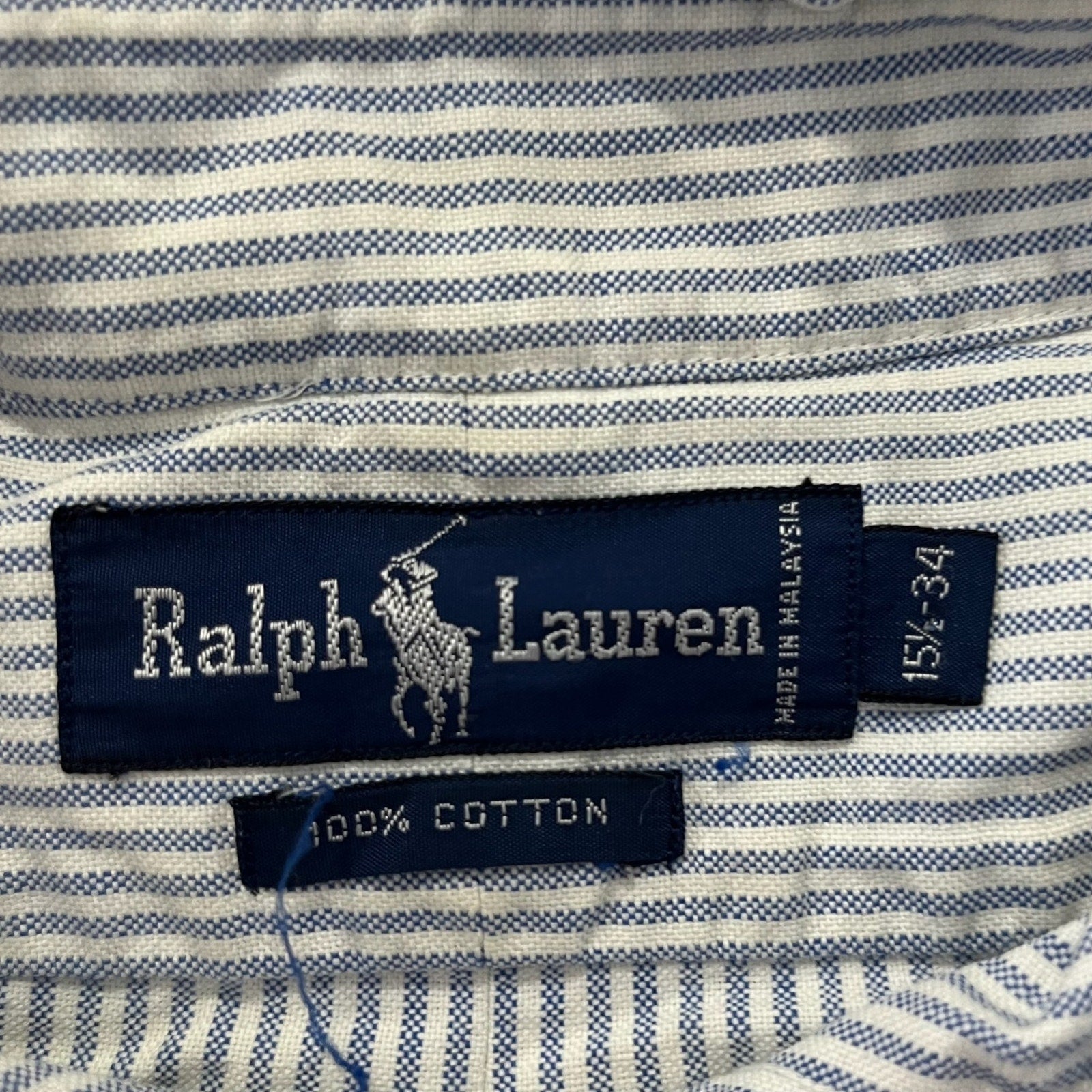 Collection of Ralph Lauren Striped Long Sleeve Button Down in a gallery layout