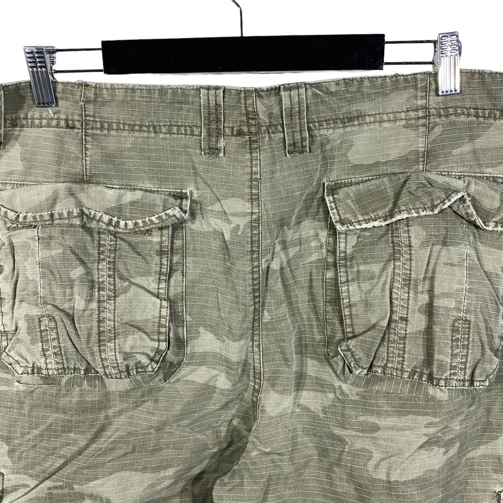 Collection of No Boundaries Camo Zip Fly Cargo Shorts in a gallery layout