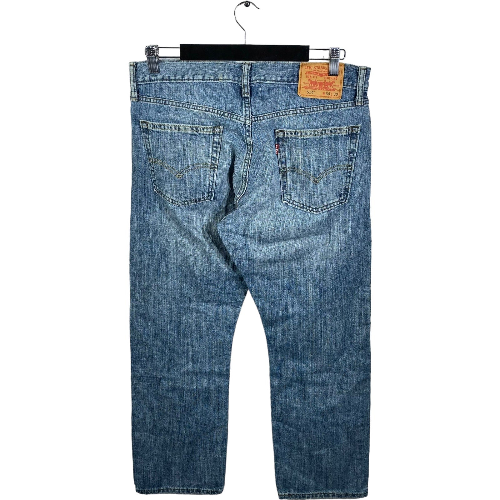 Collection of Levi's Denim Straight Leg Jeans 32 x 29 in a gallery layout