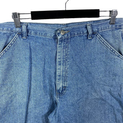 Collection of WRG Jean Co. Zip Fly Denim Carpenter Shorts in a gallery layout