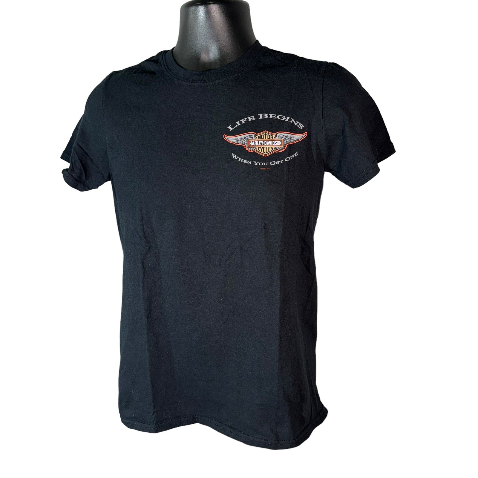 Collection of Harley Davidson Barb's H-D Mount Ephraim NJ Souvenir Tee in a gallery layout