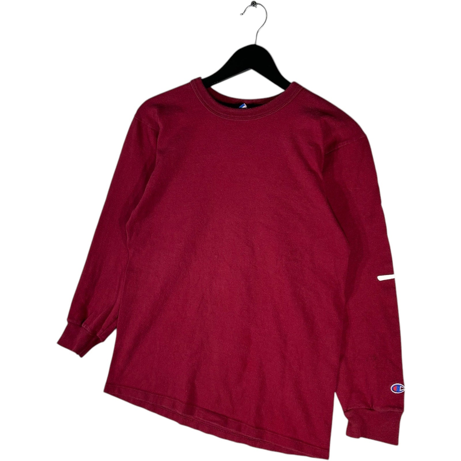 Collection of Vintage Champion Arm Logo Spell Out Long Sleeve Shirt in a gallery layout