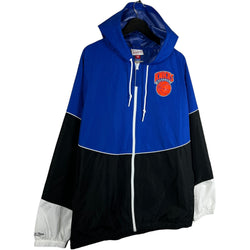 Collection of Mitchell & Ness New York Knicks Hooded Light Jacket in a gallery layout