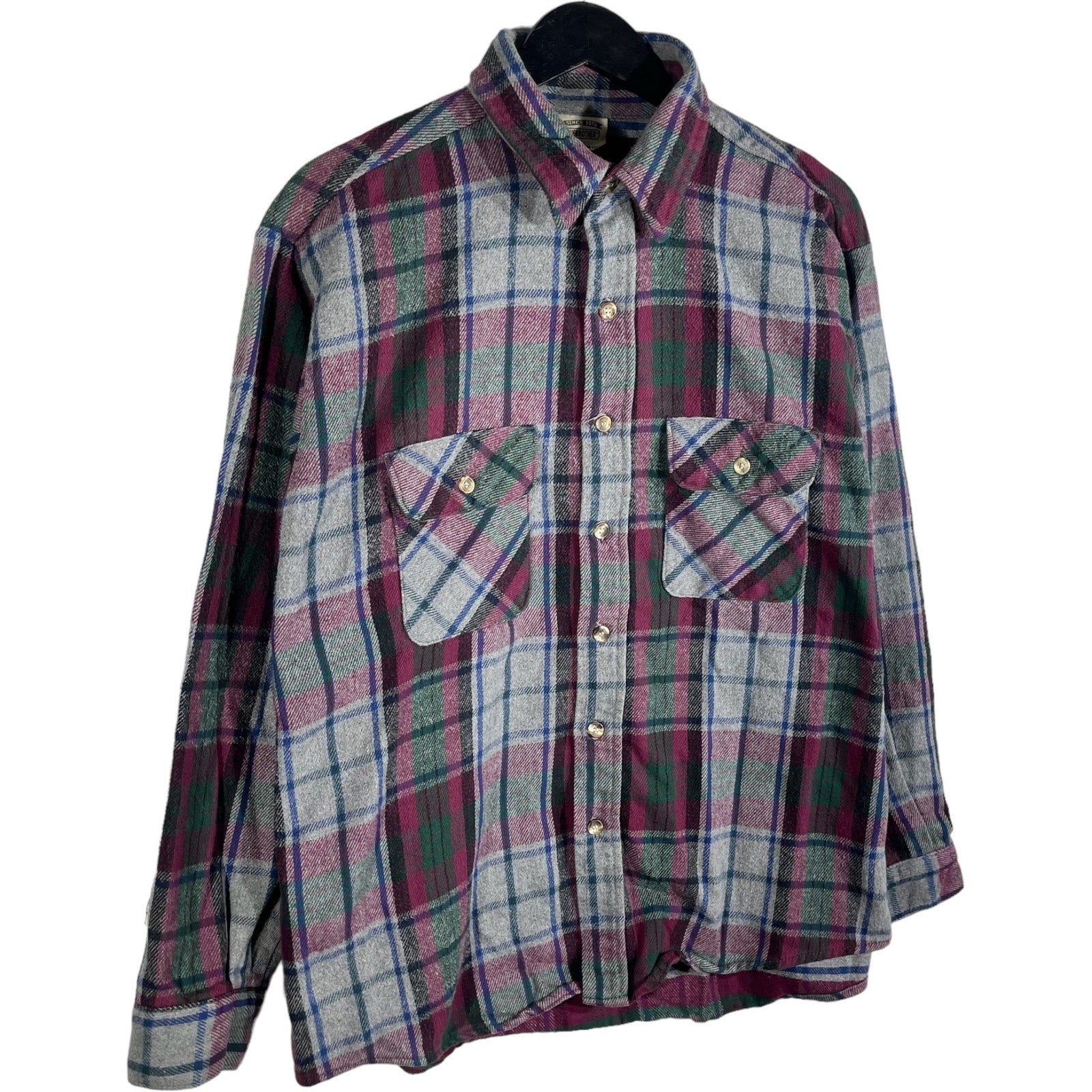 Collection of Vintage Five Brother Plaid Long Sleeve Flannel in a gallery layout