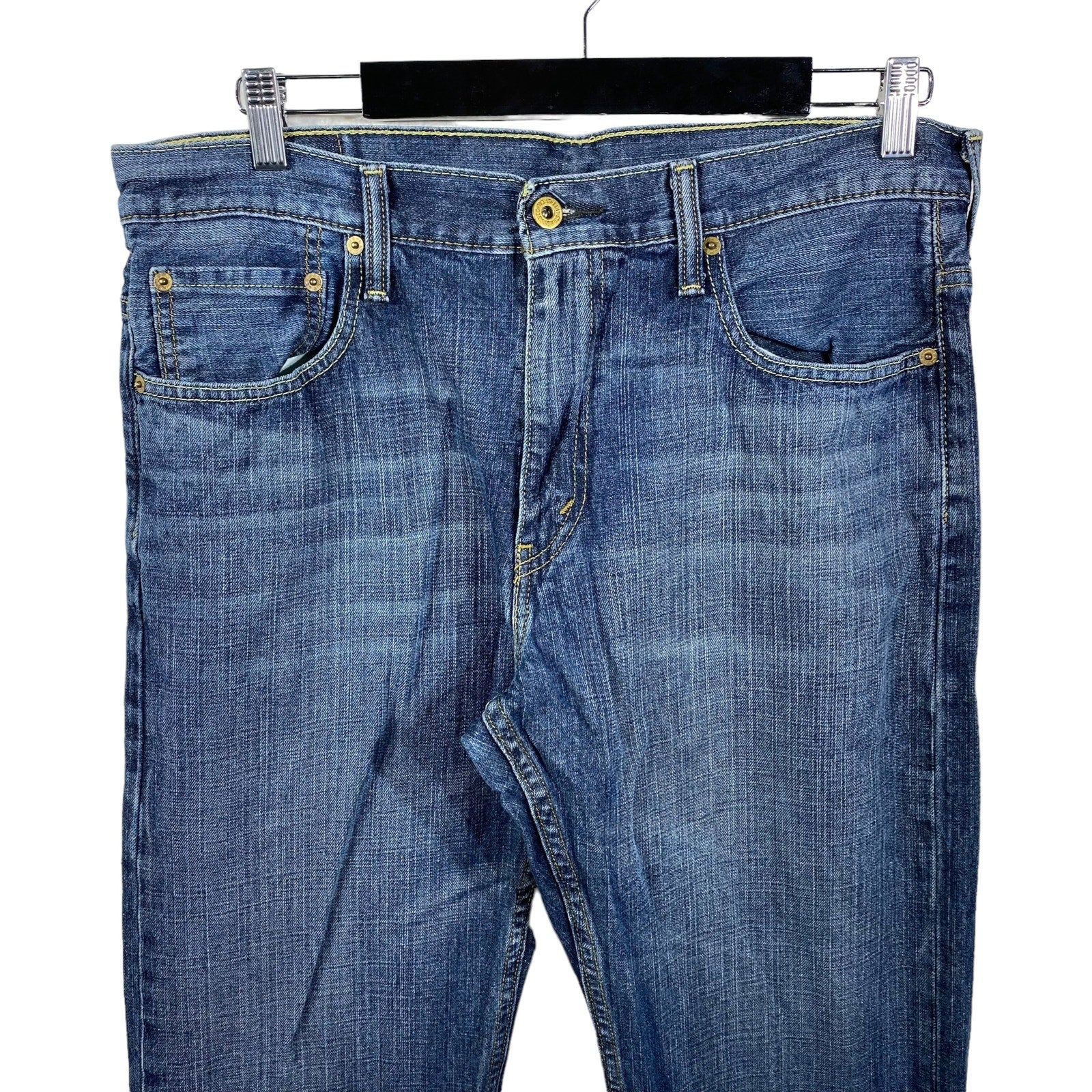 Collection of Levis 569 Zip Fly Straight Leg Denim Pants in a gallery layout