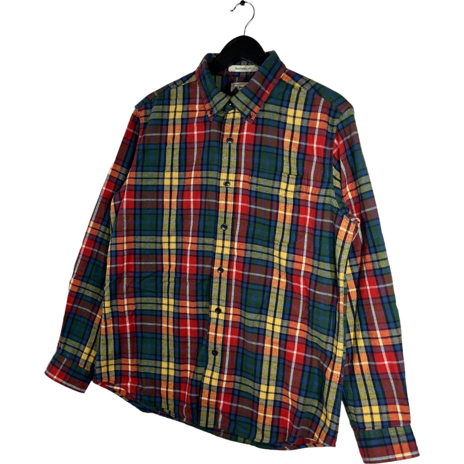 Collection of L.L Bean Long Sleeve Plaid Flannel in a gallery layout