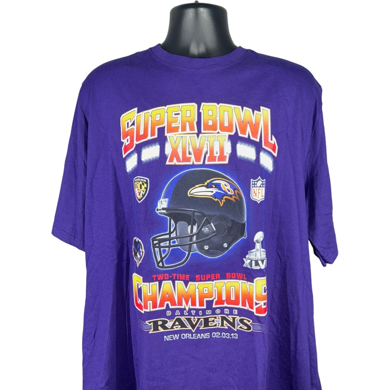 Collection of Baltimore Ravens Super Bowl XLVII Champs 2012 NFL Tee in a gallery layout