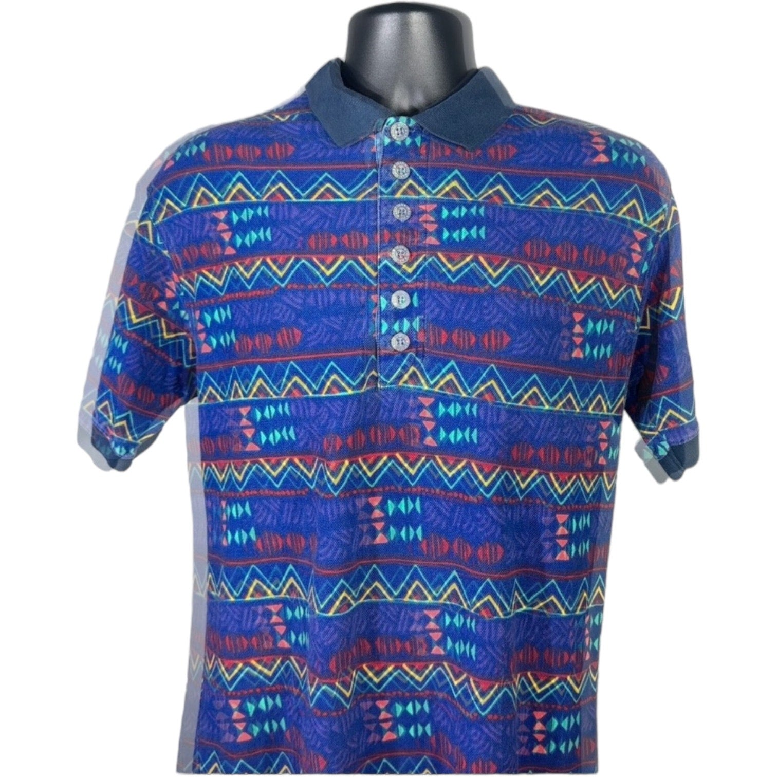 Collection of Arizona Jean Company Abstract Graphic Short Sleeve Polo in a gallery layout