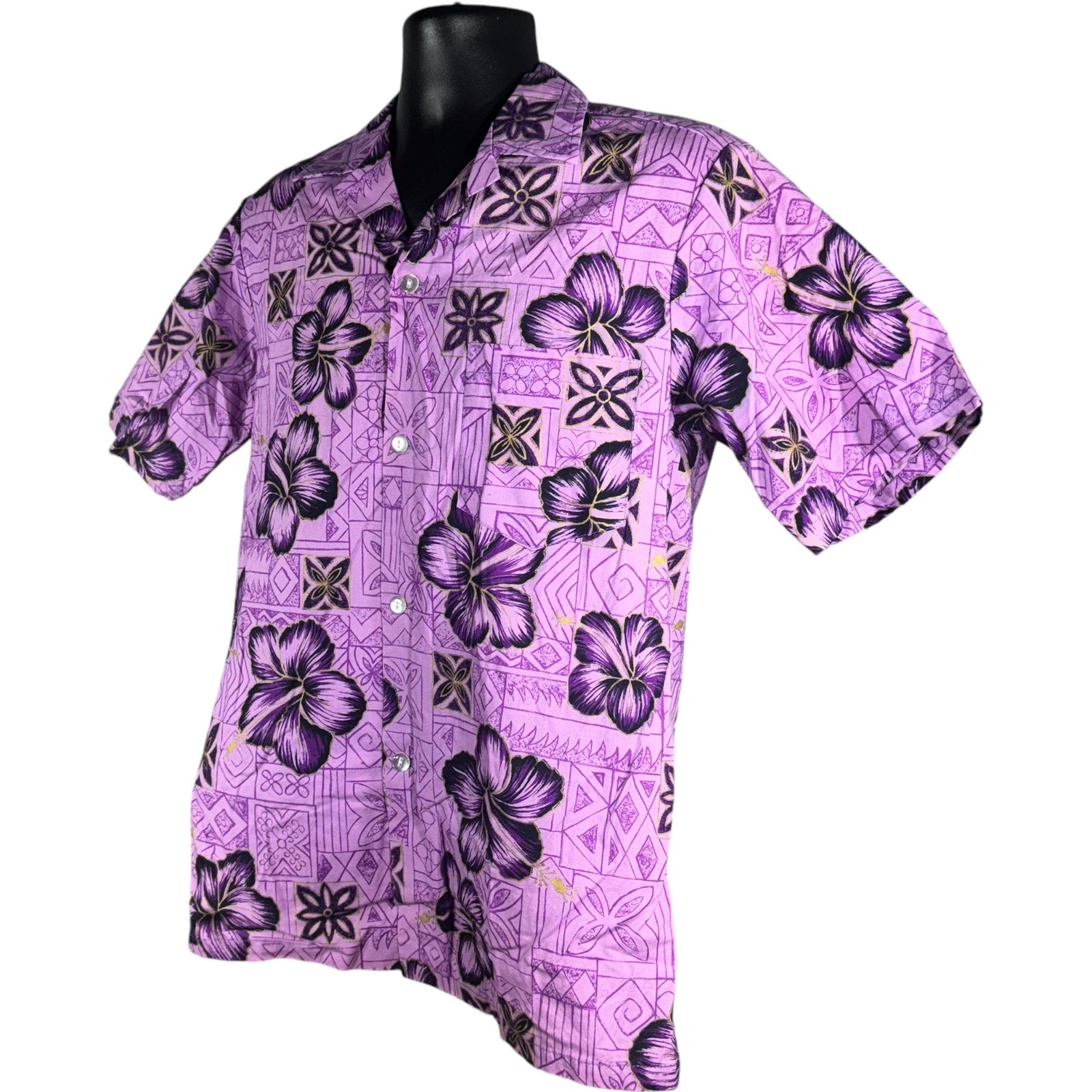 Collection of Floral Hawaiian Short Sleeve Button Up in a gallery layout