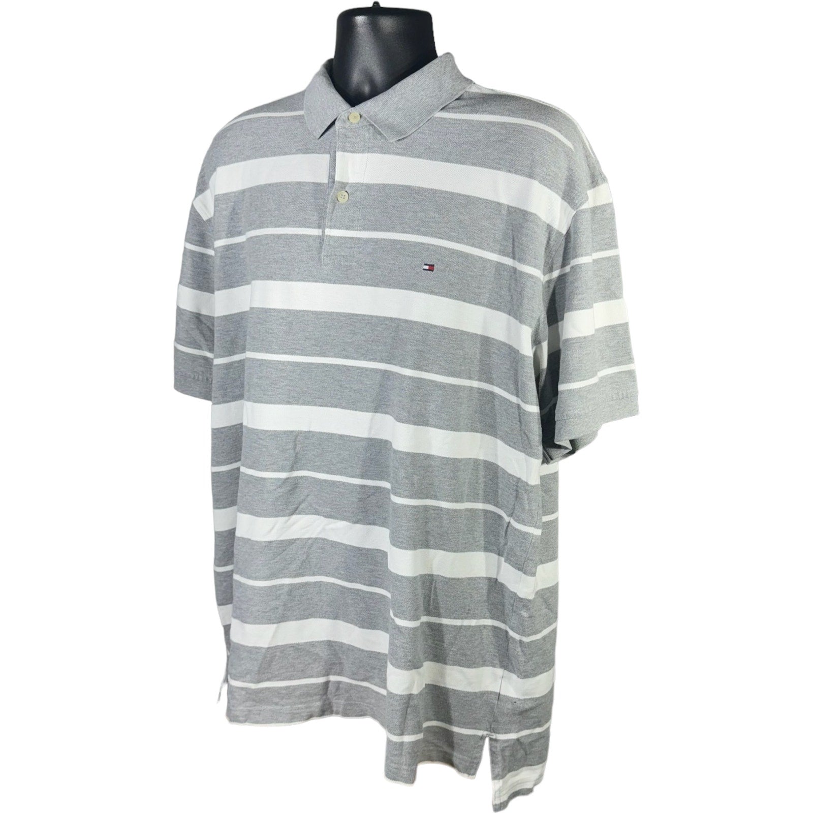 Collection of Tommy Hilfiger Striped Short Sleeve Polo in a gallery layout