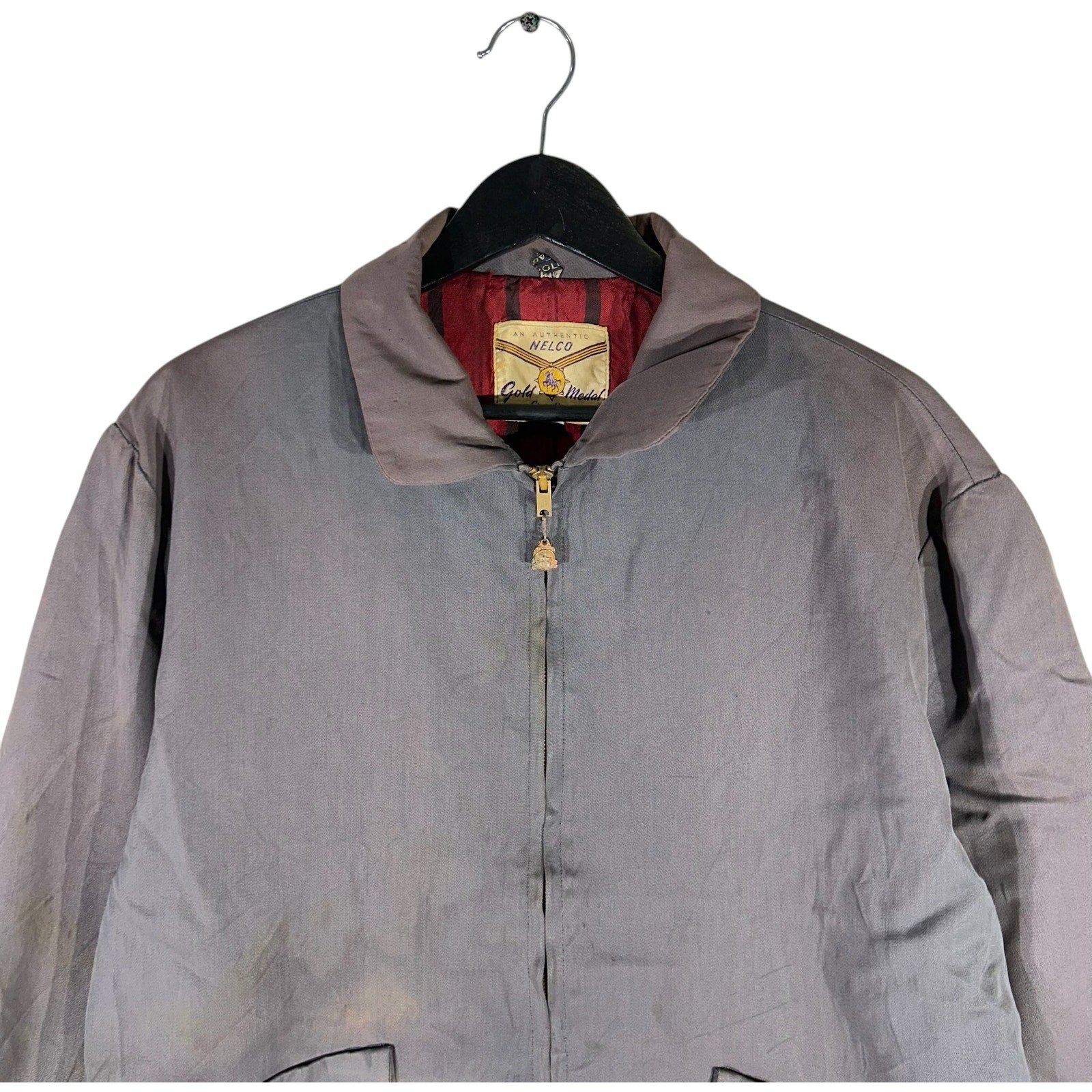 Collection of Vintage Nelco Gold Medal Full Zip Collard Light Jacket in a gallery layout