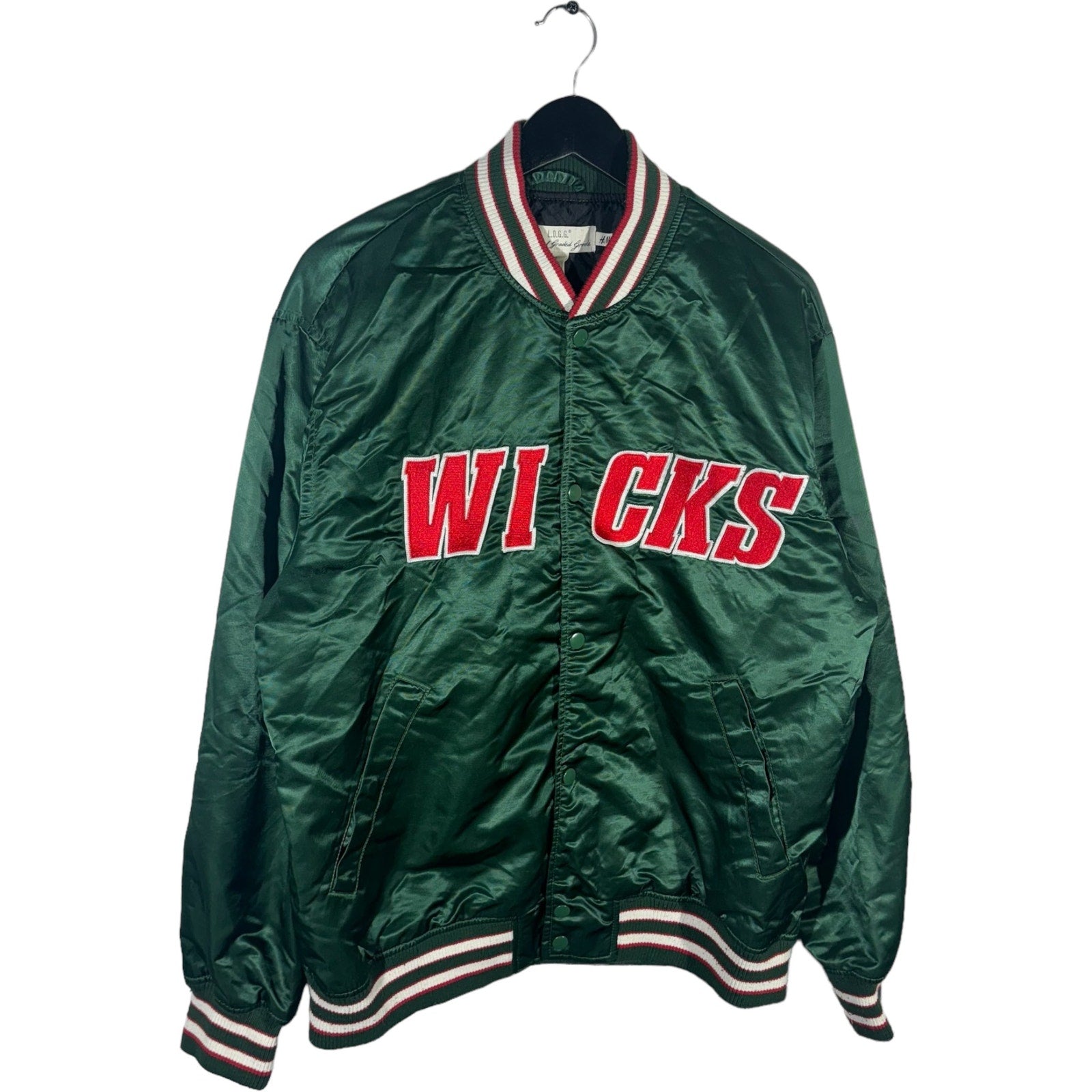 Collection of Wicks Satin Bomber Jacket in a gallery layout