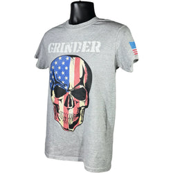 Collection of Grinder American Flag Skull Tee in a gallery layout