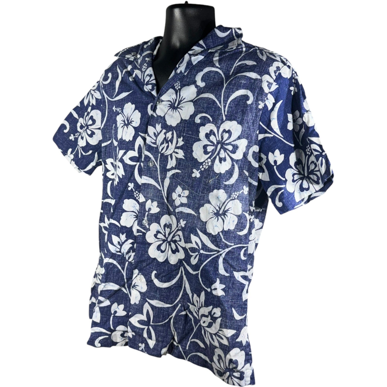 Collection of Kai Nani Button Up Short Sleeve Floral Hawaiian Shirt in a gallery layout