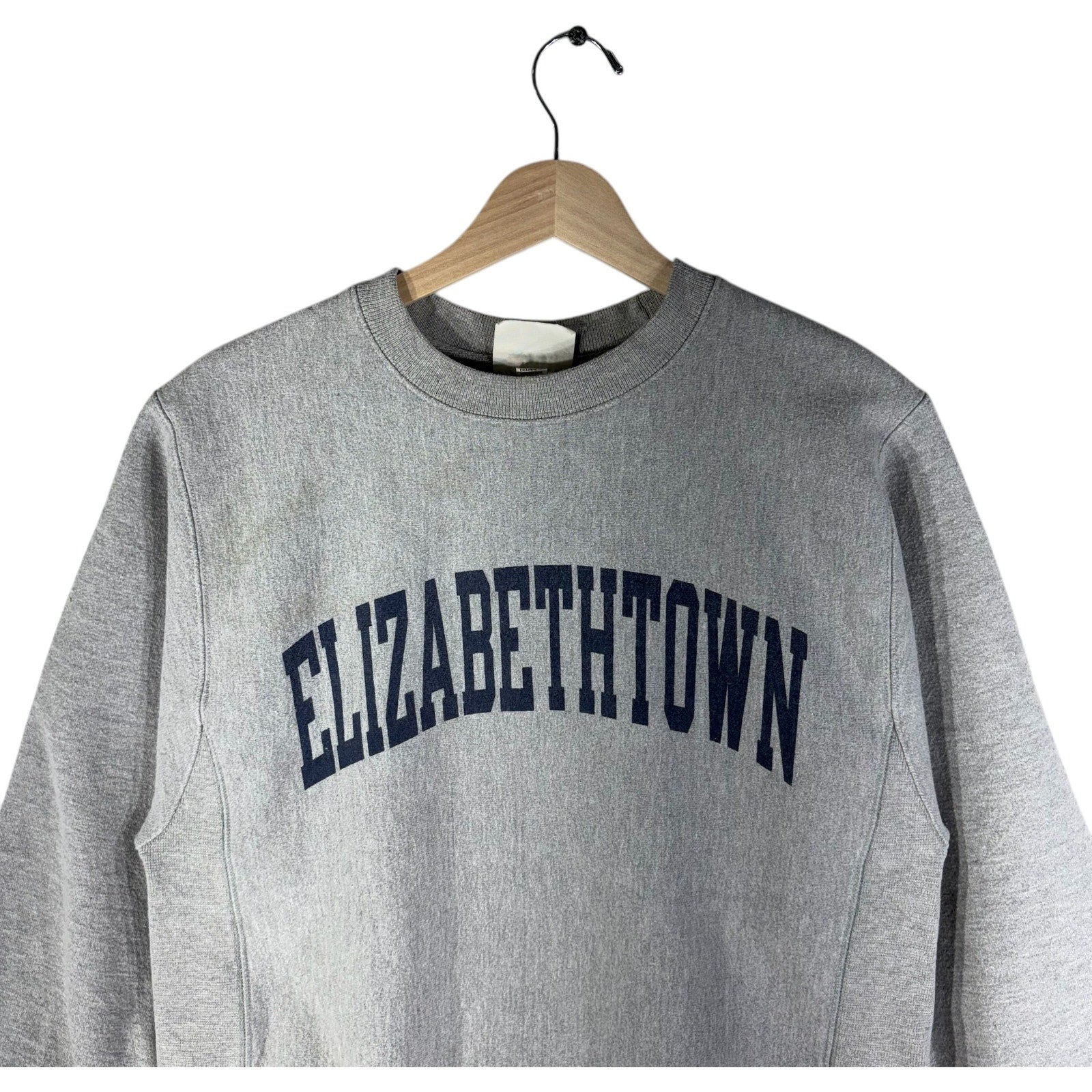 Collection of Champion Reverse Weave Elizabethtown College Spellout Crewneck in a gallery layout