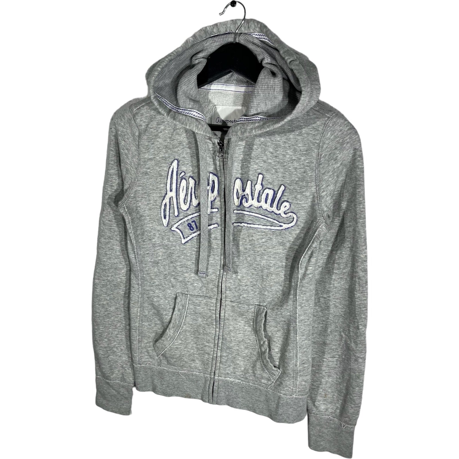 Collection of Women's Aeropostale Full Zip Cotton Hoodie in a gallery layout