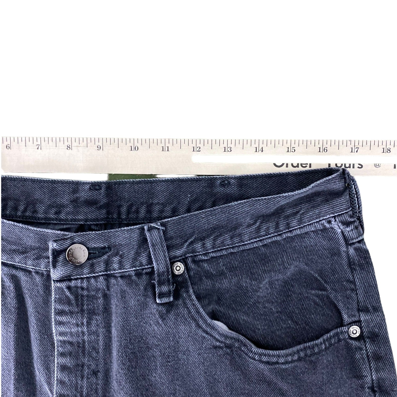 Collection of Wrangler Distressed Zip Fly Straight Leg Pants in a gallery layout