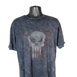 Collection of Marvel The Punisher Stone Washed Logo Tee in a gallery layout