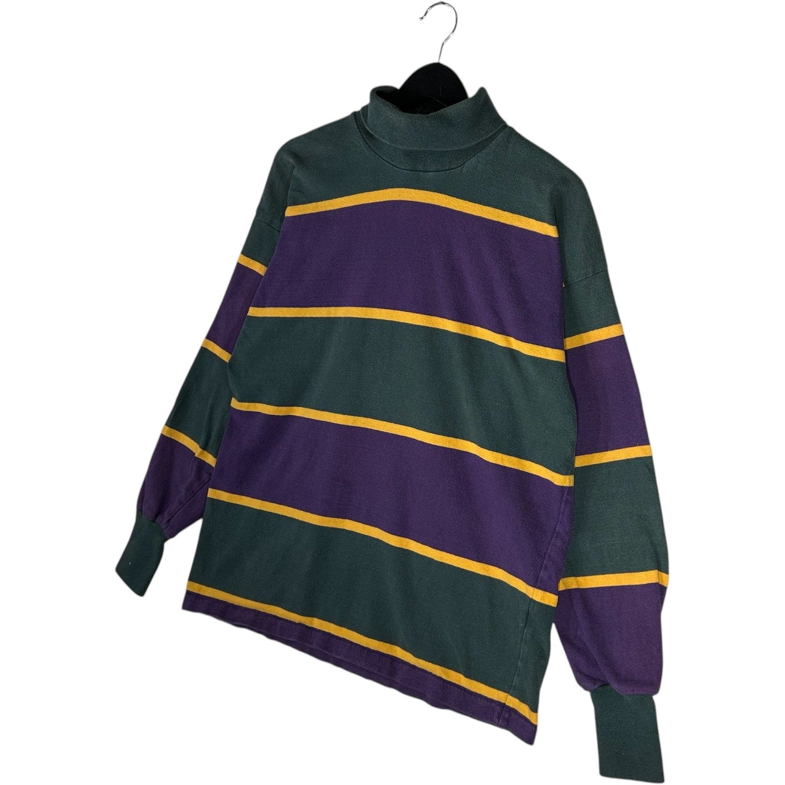 Collection of Vintage American Eagle Striped Turtle Neck Long Sleeve in a gallery layout