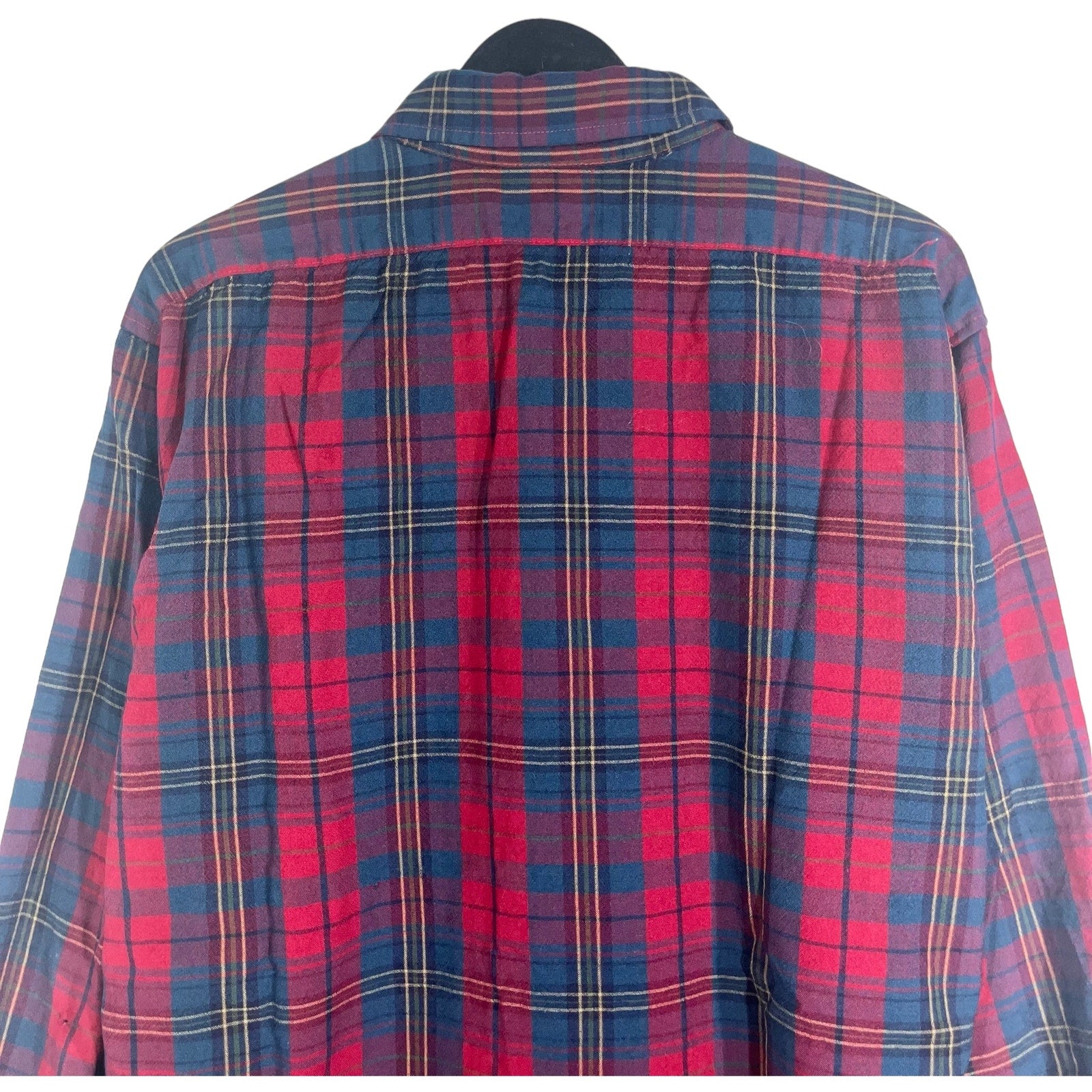 Collection of Pendleton Wool Plaid Distressed Long Sleeve Flannel in a gallery layout
