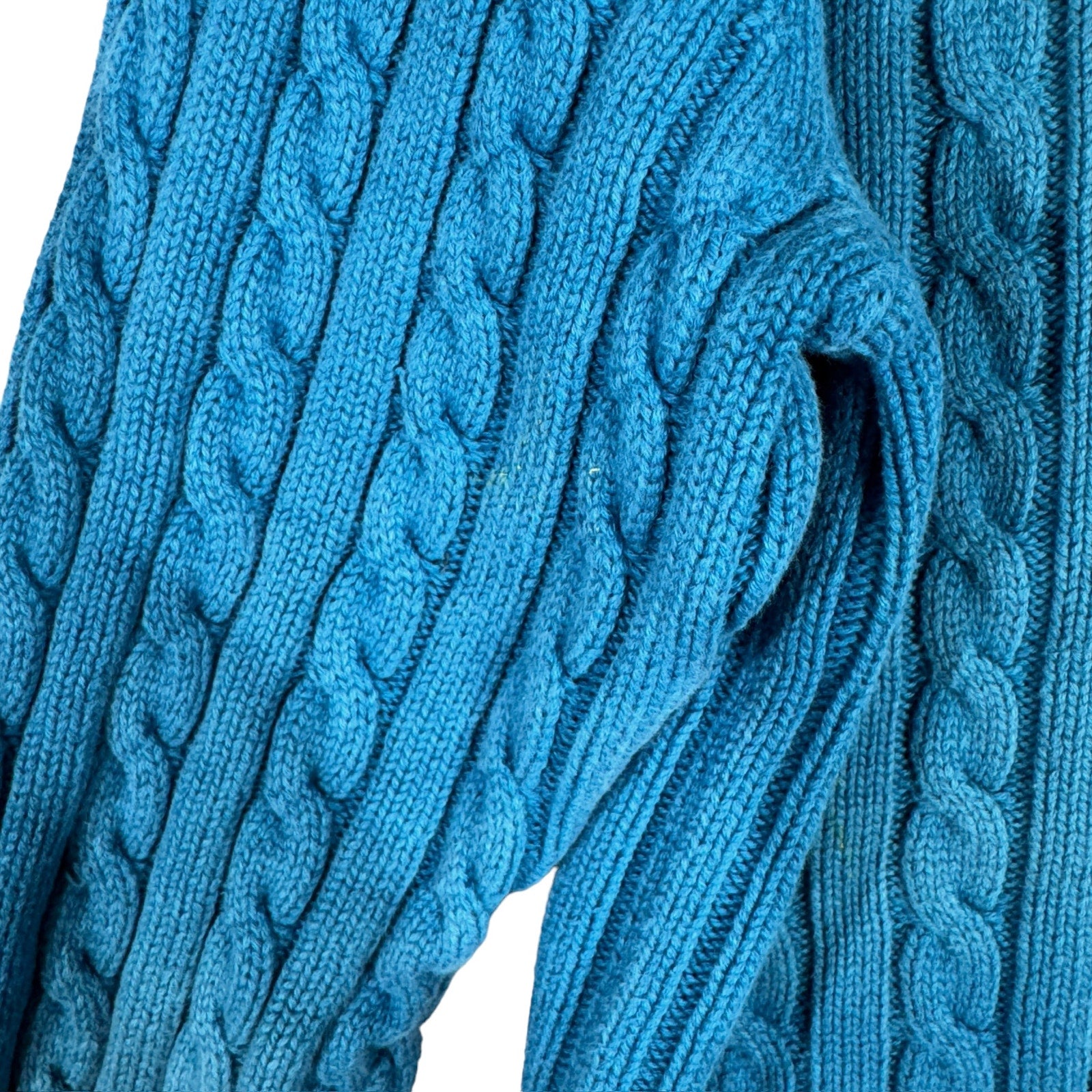 Collection of L.L. Bean Cable Knit Full Zip Sweater in a gallery layout