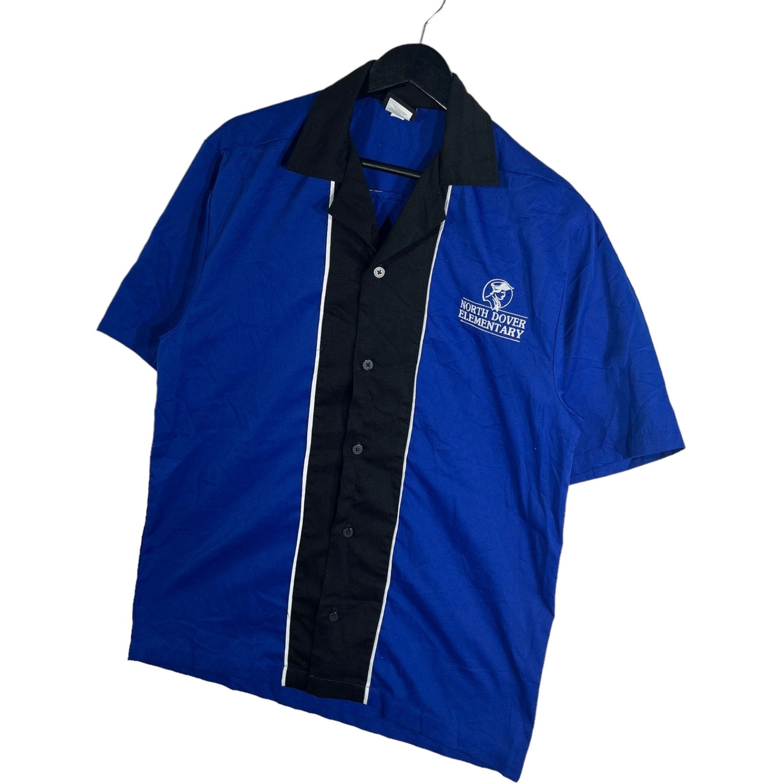 Collection of North Dover Elementary Bowling Short Sleeve Button Down Shirt in a gallery layout
