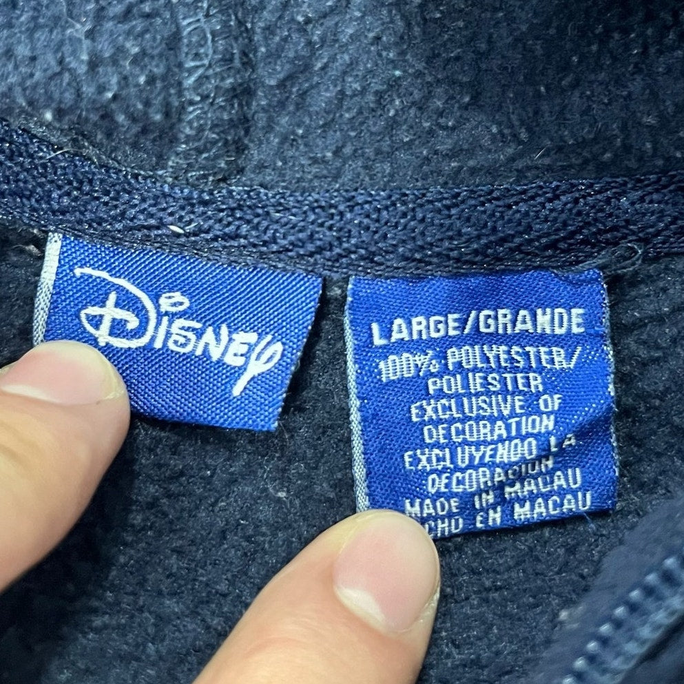 Collection of Vintage Disney Eeyore 1/4 Zip Fleece Hoodie in a gallery layout