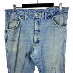 Collection of Wrangler Zip Fly Straight Leg Distressed Denim Pants in a gallery layout