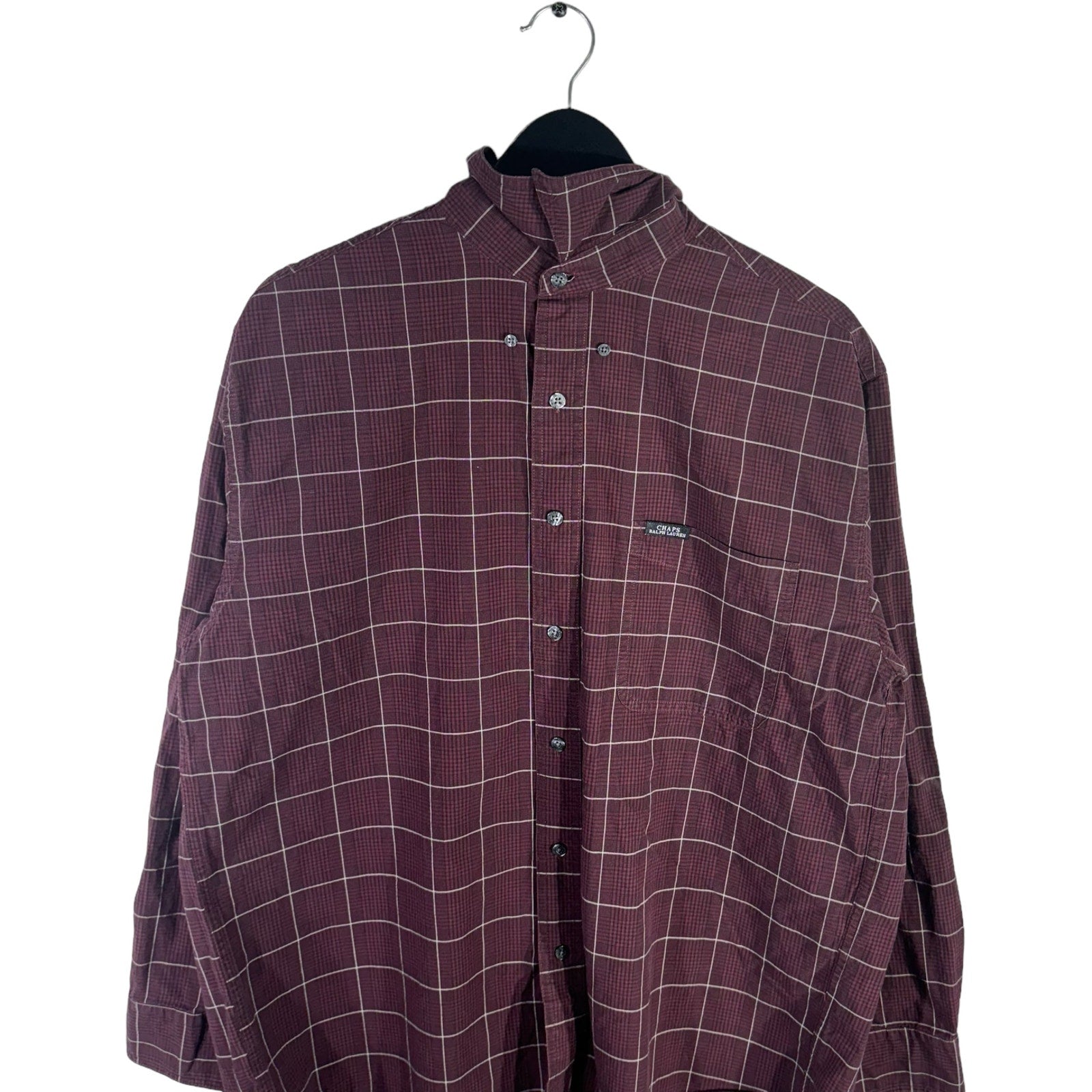 Collection of Chaps Ralph Lauren Checkered Long Sleeve Button Up in a gallery layout