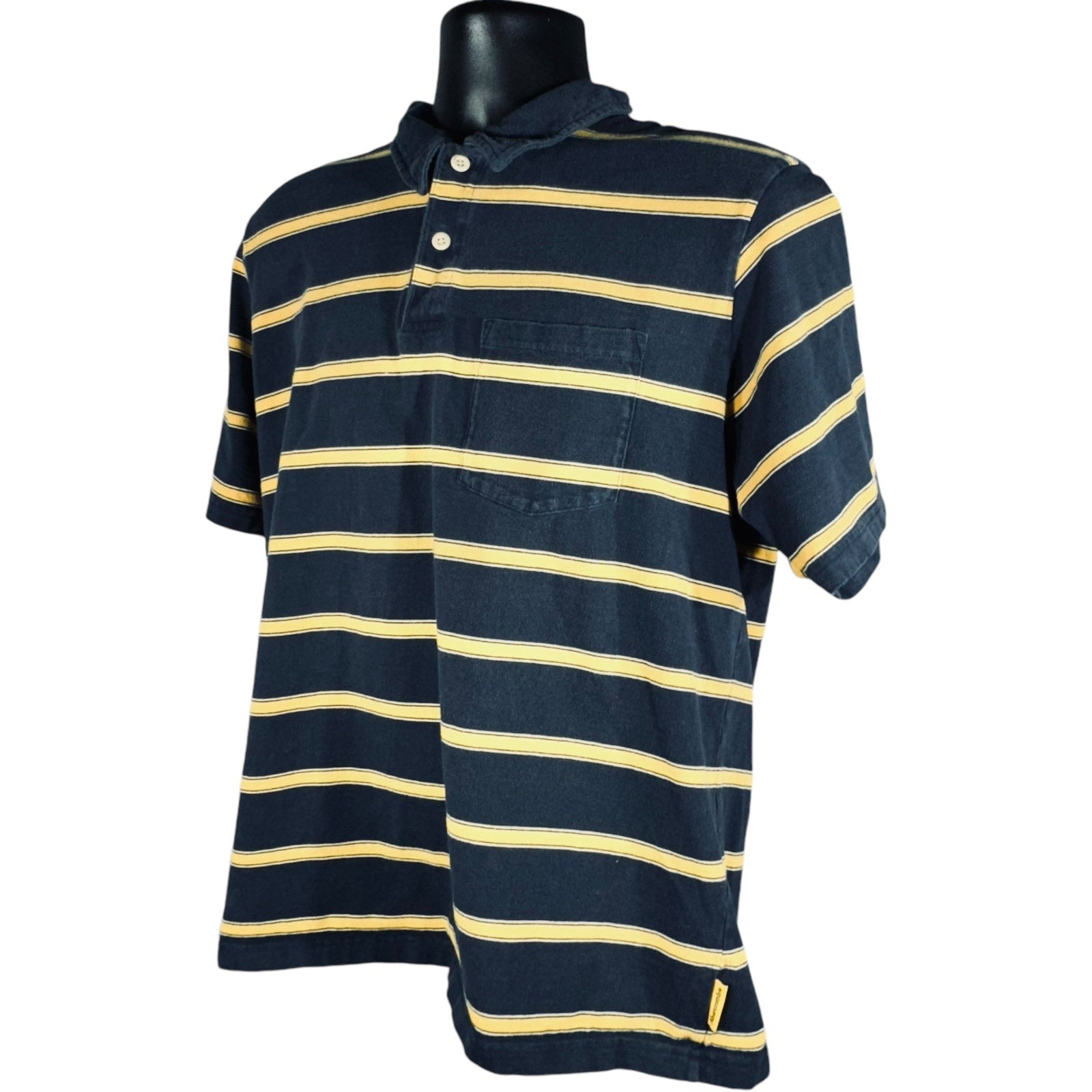 Collection of Abercrombie & Fitch Short Sleeve Striped Polo in a gallery layout