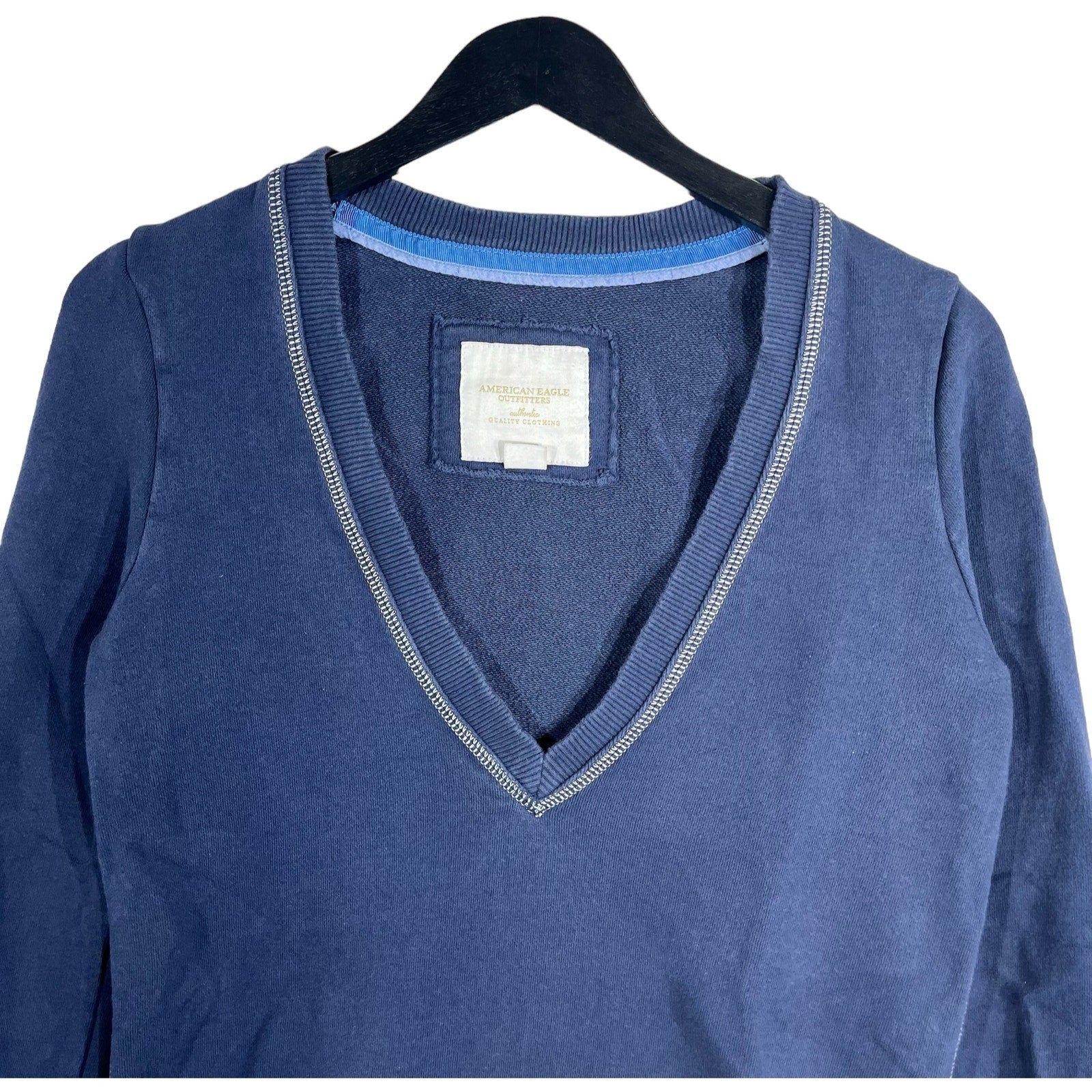 Collection of Women's American Eagle Outfitters V-Neck Sweater in a gallery layout