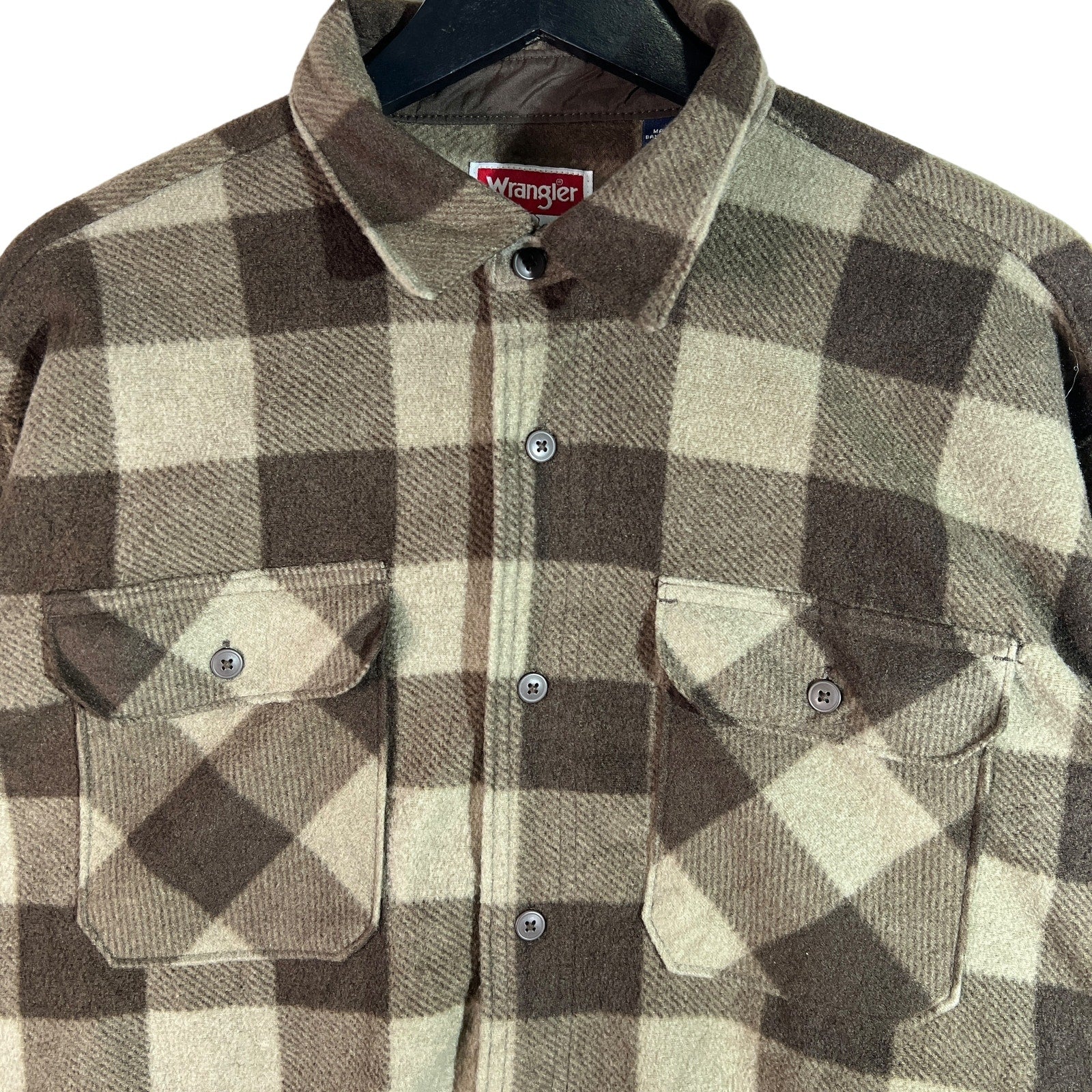 Collection of Wrangler Fleece lined Plaid Flannel in a gallery layout