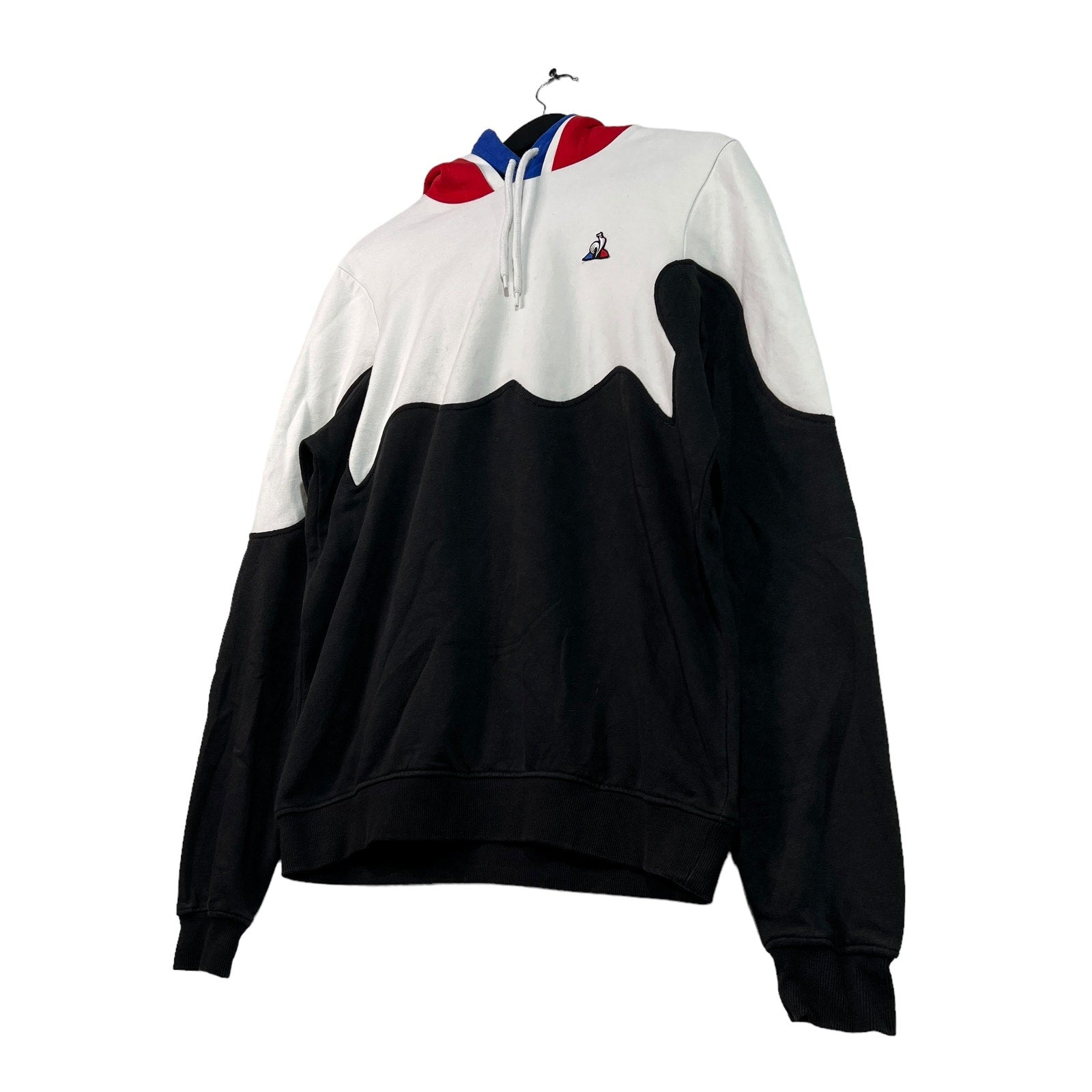 Collection of Le Coq Sportif Cut & Sew Color Block Hoodie in a gallery layout