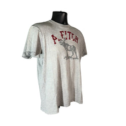 Collection of Abercrombie & Fitch Moose Graphic Patch Spellout Muscle Fit Tee in a gallery layout