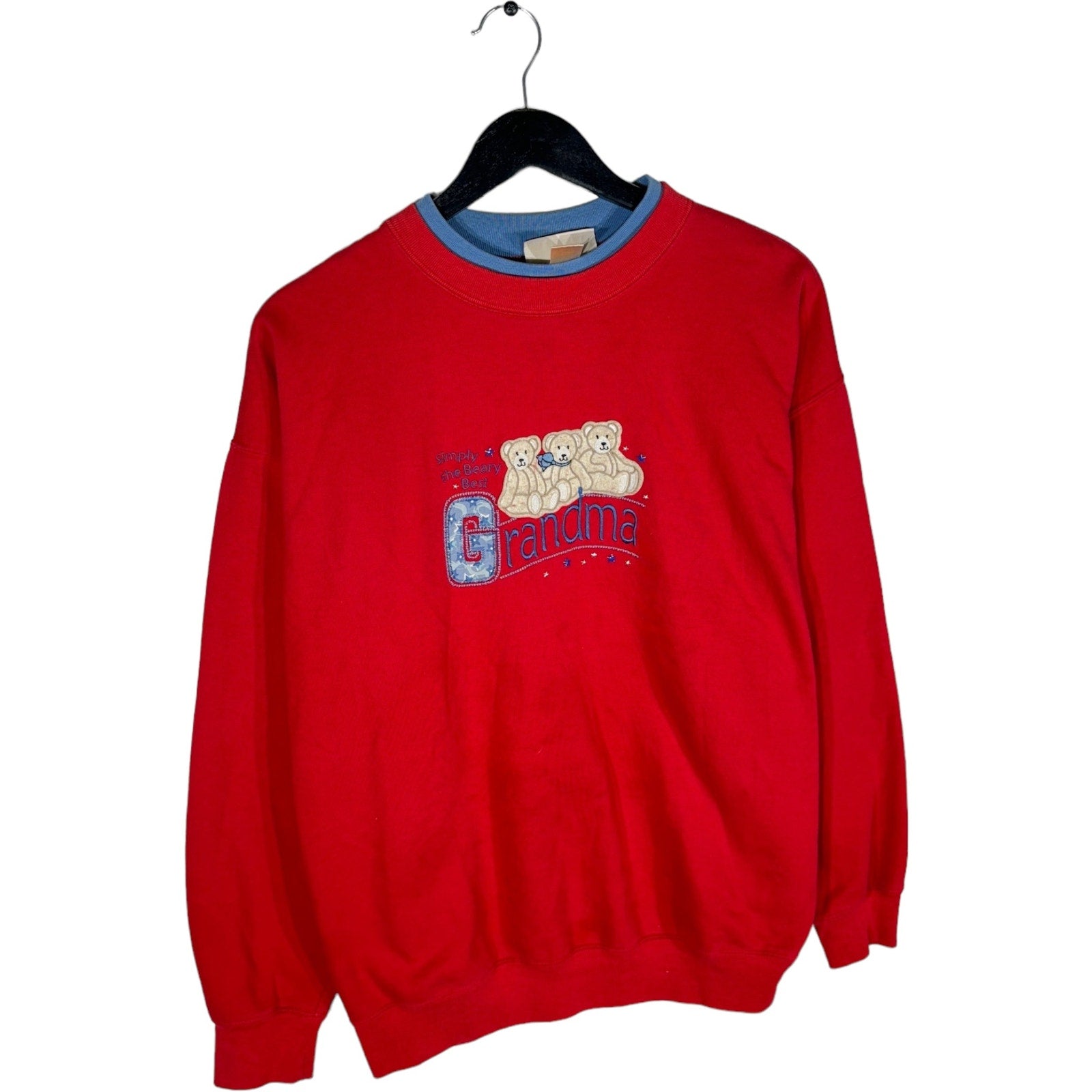 Collection of Vintage "Grandma" Teddy Bear Embroidered Pullover Crewneck in a gallery layout