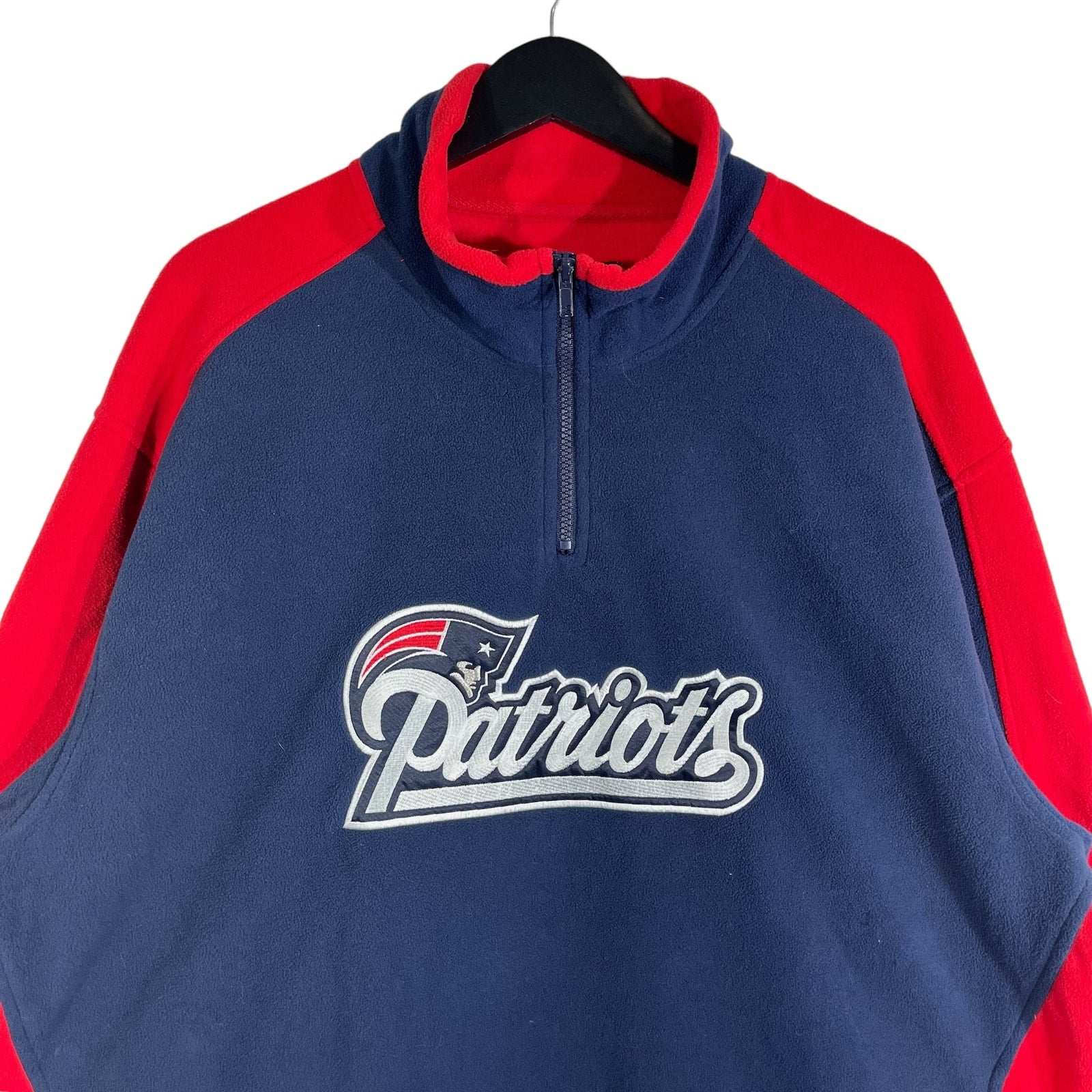 Collection of NFL New England Patriots Logo 1/4 Zip Fleece in a gallery layout