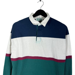 Collection of Vintage Northern Traders Striped Long Sleeve Polo in a gallery layout