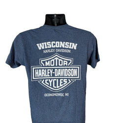 Collection of Harley Davidson Oconomowoc Wisconsin Souvenir Tee in a gallery layout