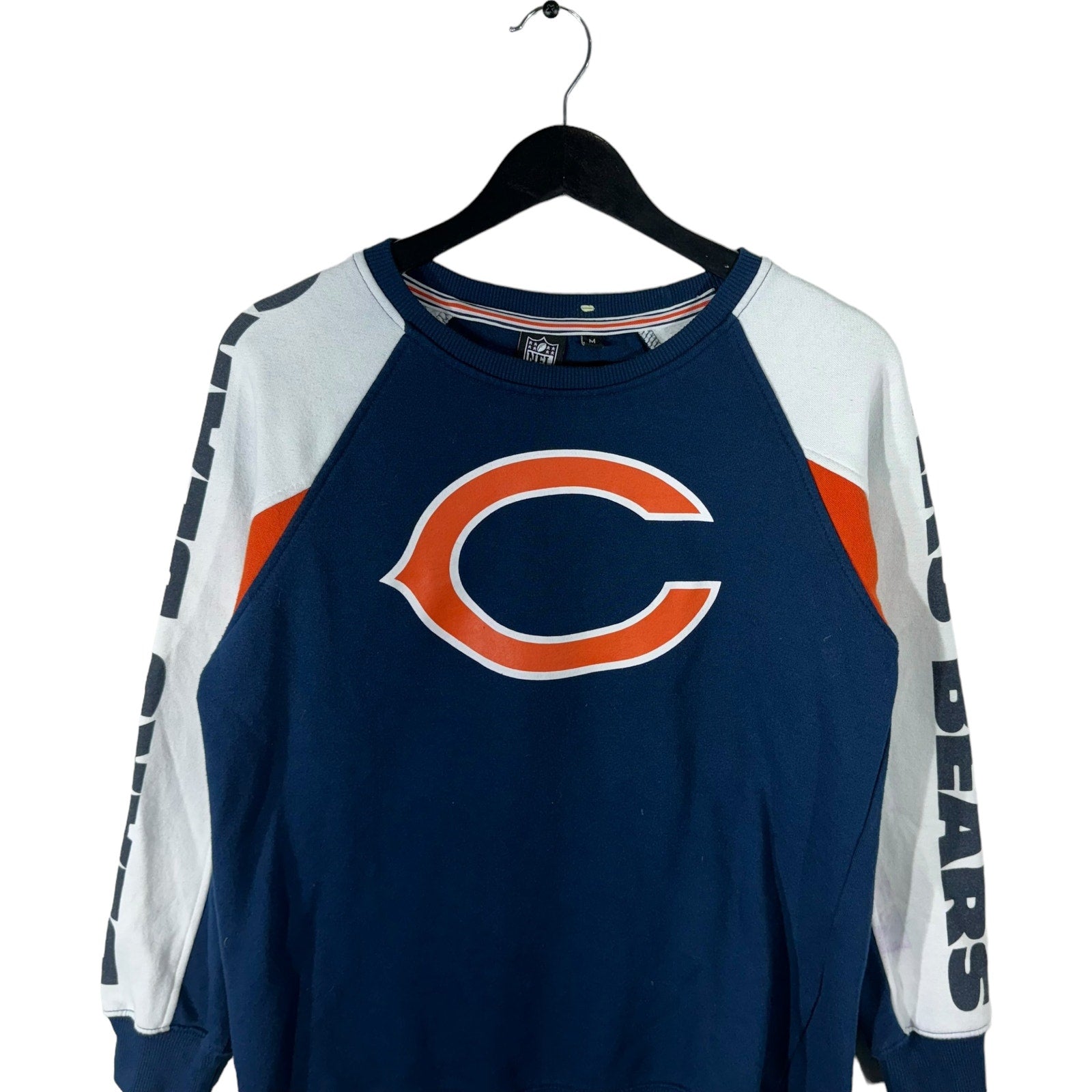 Collection of Chicago Bears Chest Logo NFL Crewneck in a gallery layout