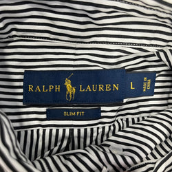 Collection of Ralph Lauren Slim Fit Striped Long Sleeve Dress Shirt in a gallery layout