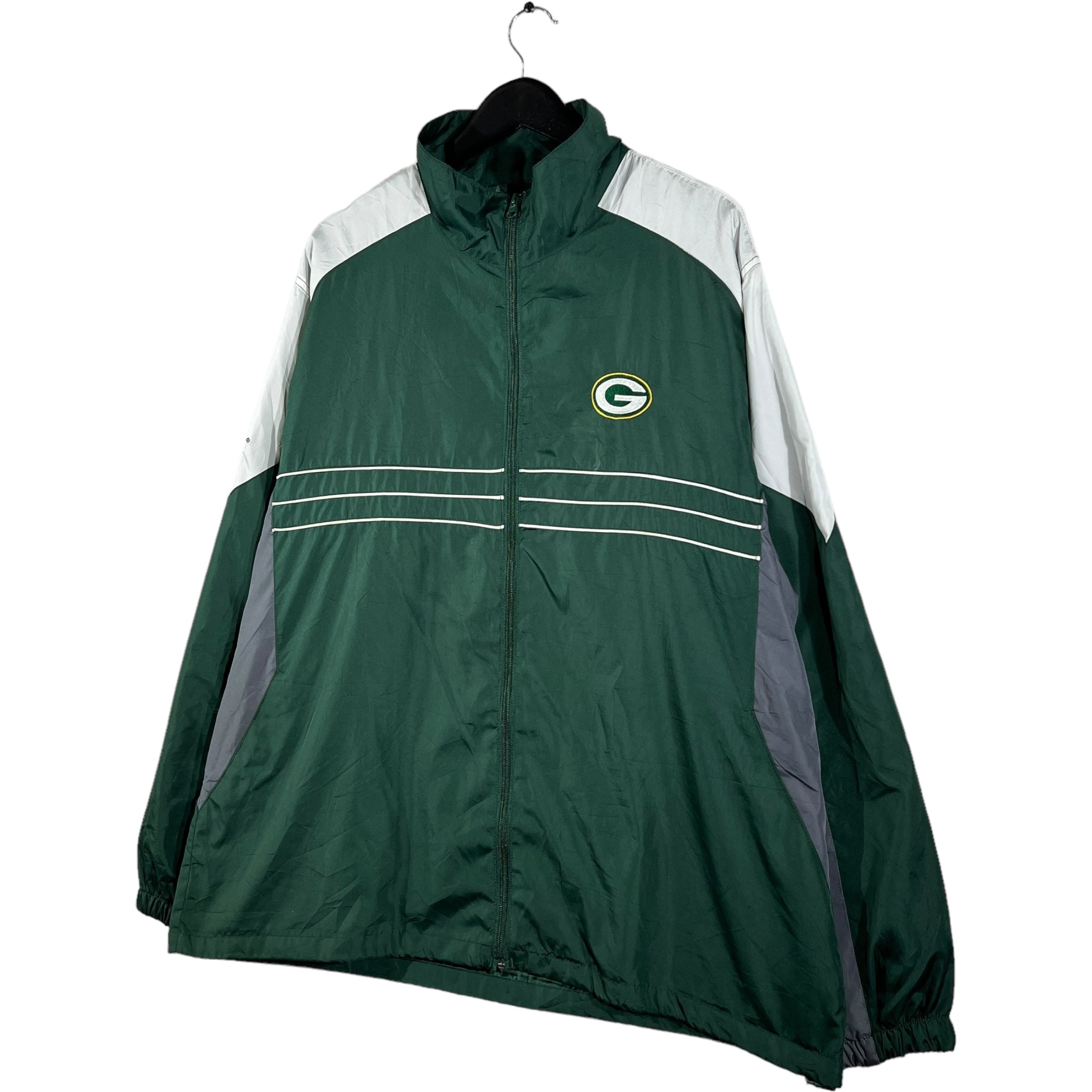 Collection of Reebok NFL Sports Illustrated Green Bay Packers Track Jacket in a gallery layout