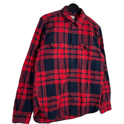 Collection of Gap Flannel Plaid Long Sleeve Button Down in a gallery layout