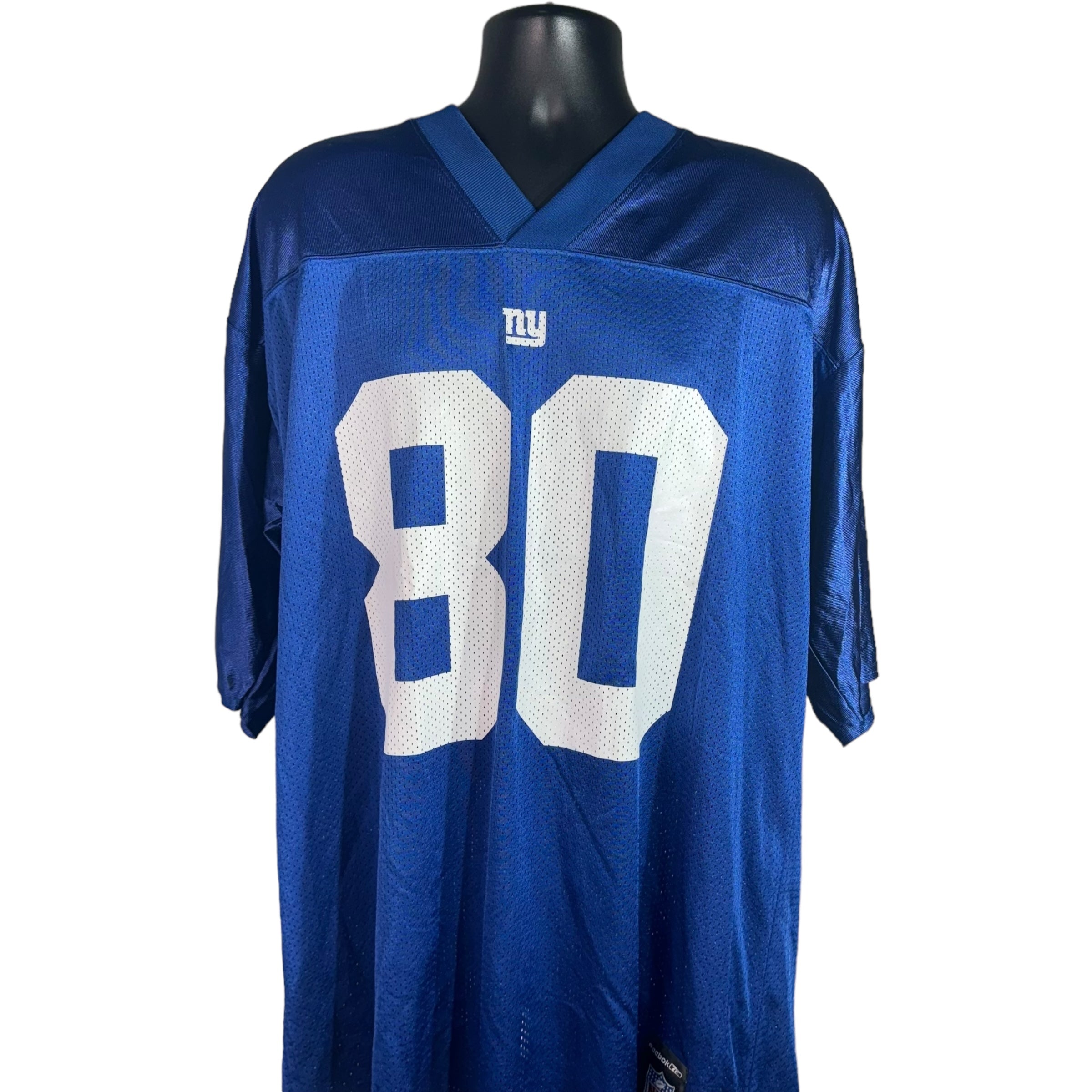 Collection of Vintage New York Giants Jeremy Shockey #80 Jersey in a gallery layout