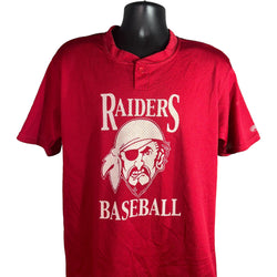 Collection of Raiders #1 Baseball Button Collar Jersey in a gallery layout