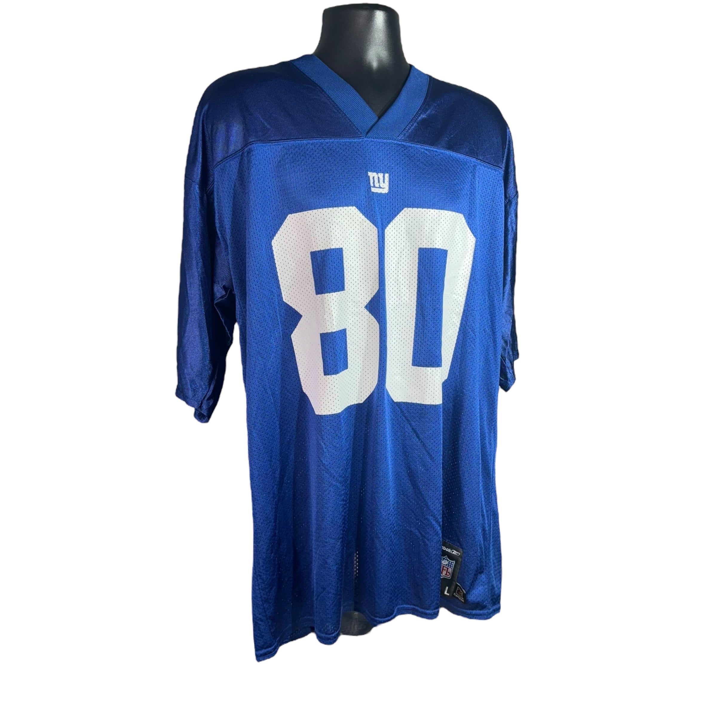 Collection of Vintage New York Giants Jeremy Shockey #80 Jersey in a gallery layout