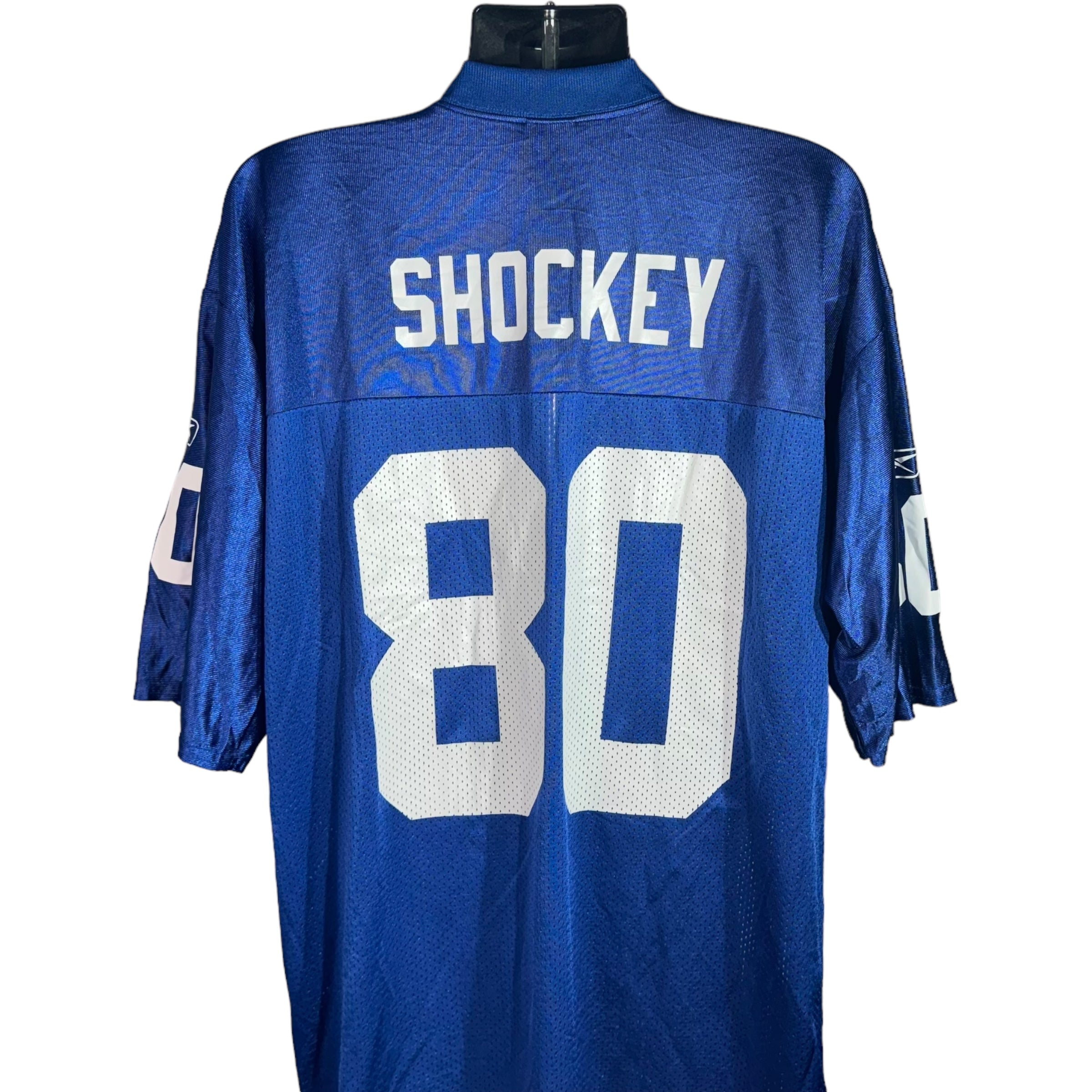 Collection of Vintage New York Giants Jeremy Shockey #80 Jersey in a gallery layout