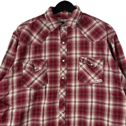 Collection of Wrancher Wrangler Plaid Pearl Snap Flannel in a gallery layout